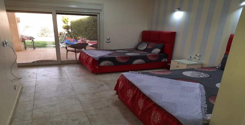 شاليه فاخر للايجار في هاسيندا باي الدور الارضي 3 غرف