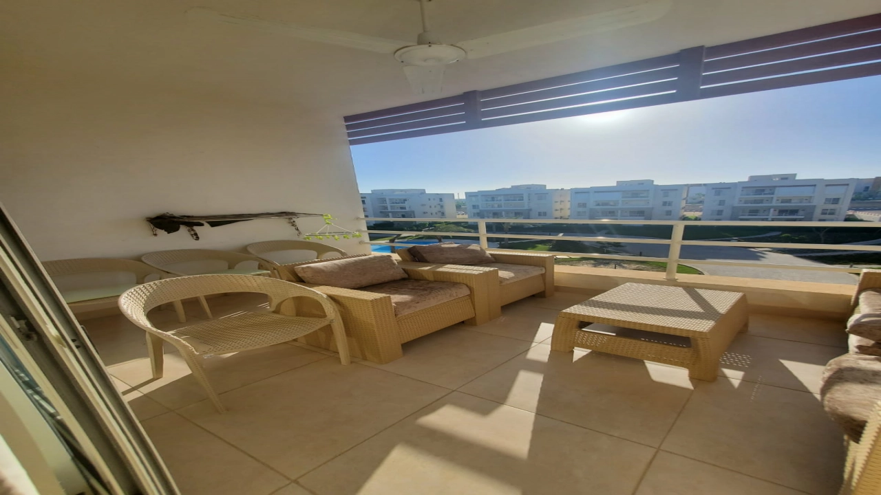 شالية للايجار 2 غرفه _قرية امواج_ الساحل الشمالي