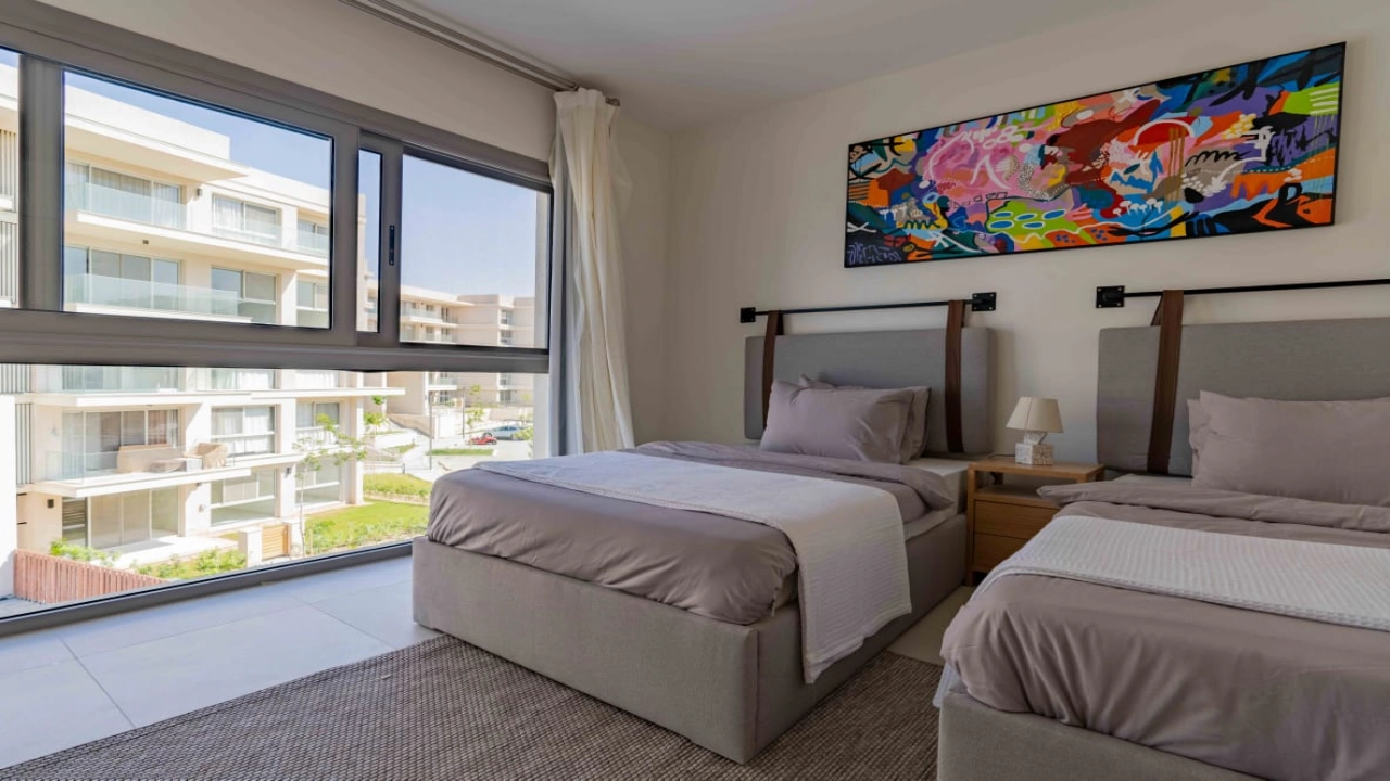 شاليه للايجار فى مراسي مارينا الساحل الشمالى غرفتين