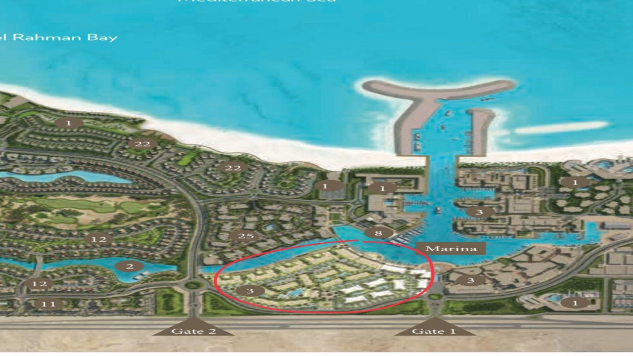 شاليه للايجار 2 غرفة فى مراسي مارينا 2 الساحل الشمالي