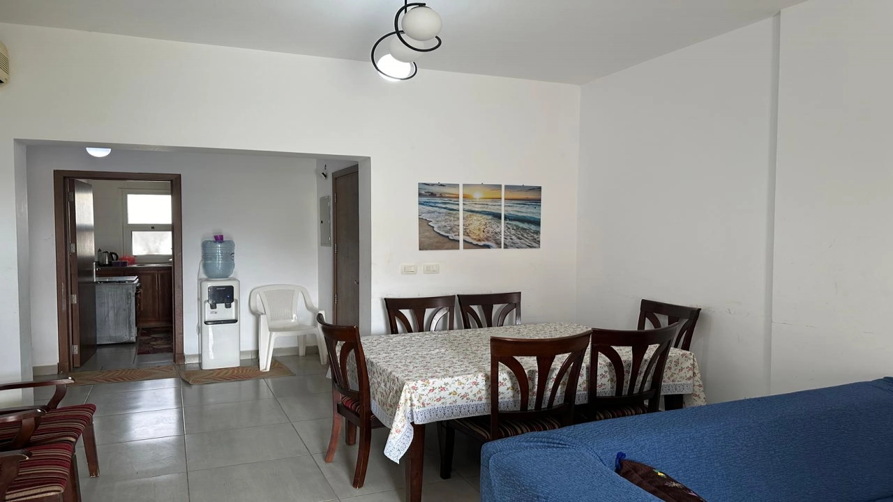 شالية ايجار 2 نوم اراضي  بجنينة في قرية امواج الساحل الشمالي