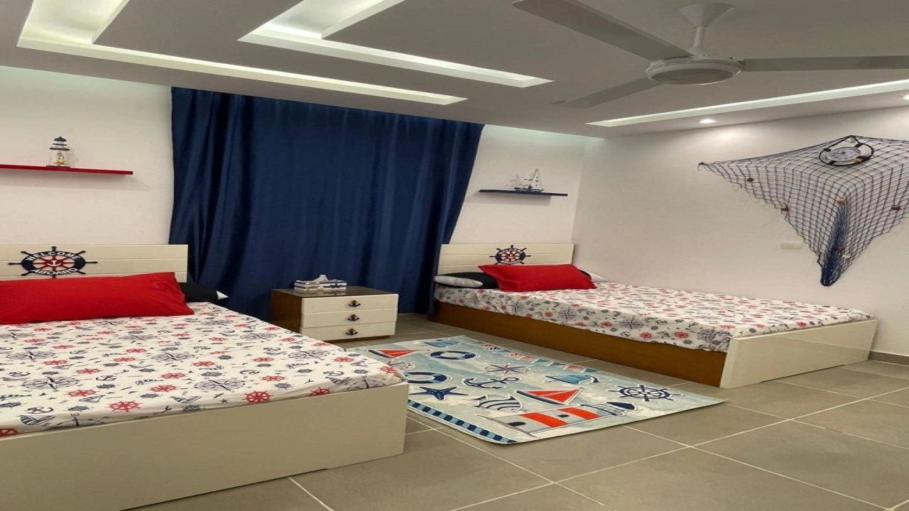 شاليه للإيجار في قرية امواج الساحل الشمالي سيدي عبد الرحمن 3 غرف