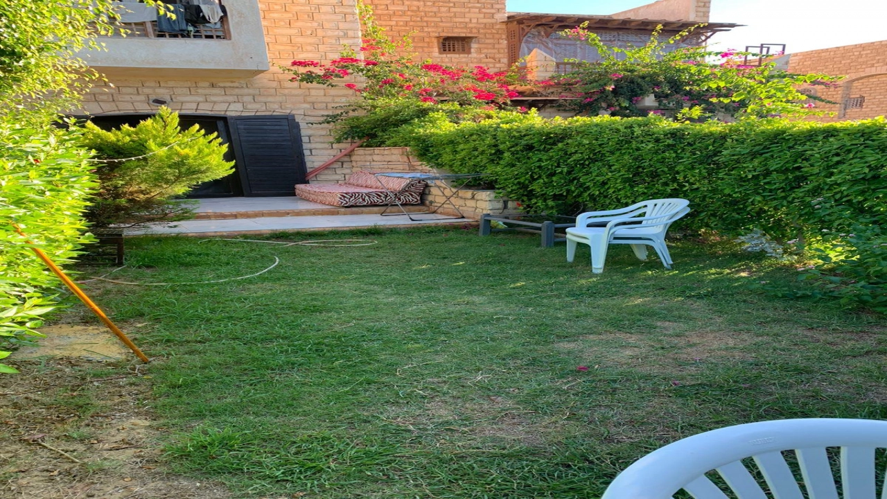 شاليه ارضي بجنينه في مارينا الساحل الشمالي