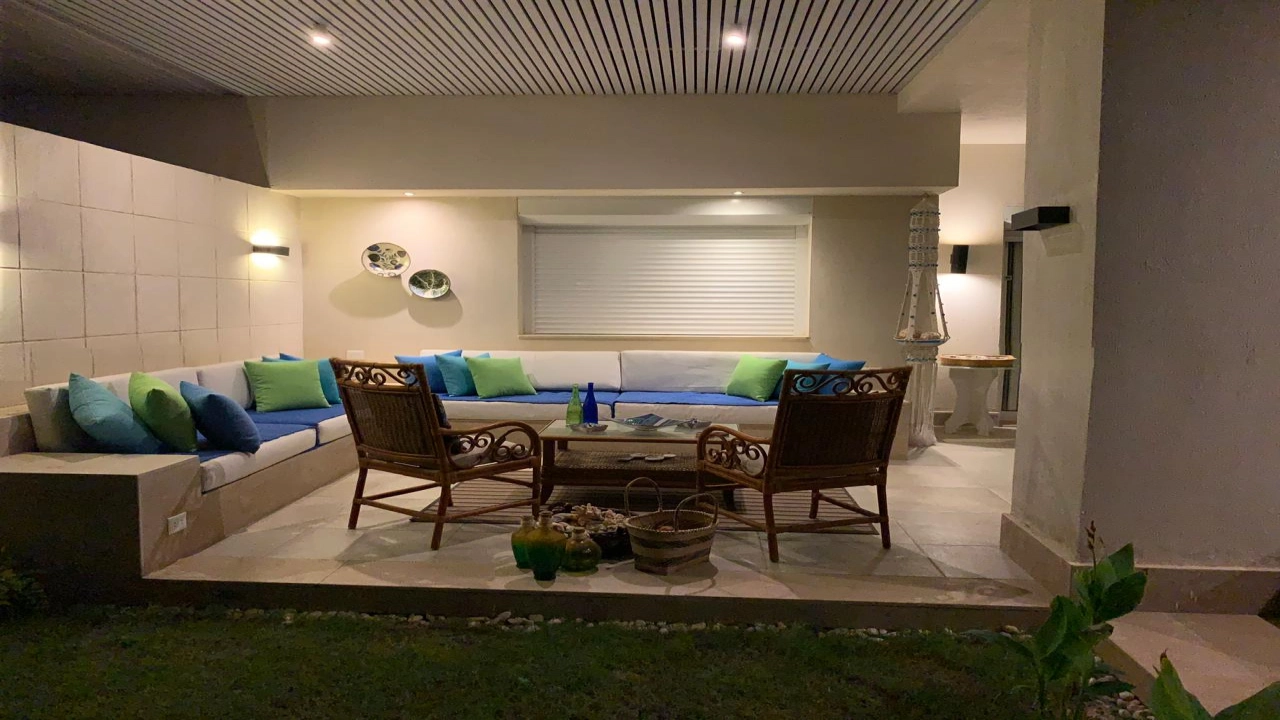 شاليه للايجار ارضي بجاردن 3 غرف في هاسيندا باي