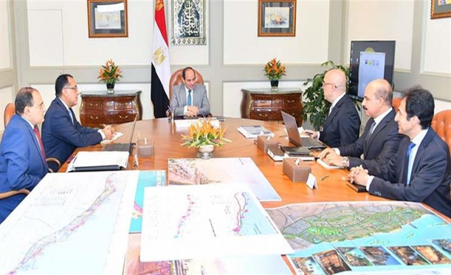 السيد الرئيس السيسي يستعرض تنفيذ المدن الجديدة بالصعيد والساحل الشمالي
